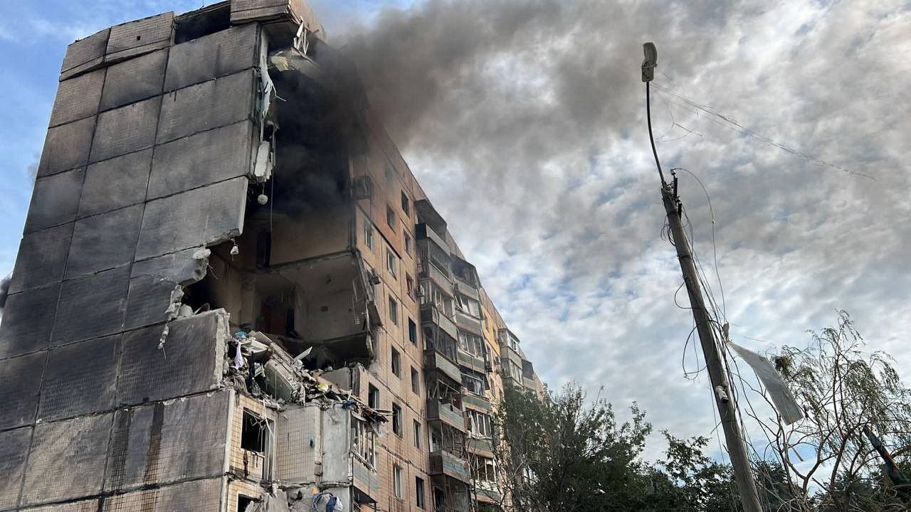 Aftermath of a Russian missile attack in Kryvyi Rih