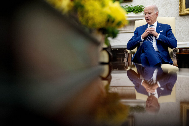 President Joe Biden meets with Indonesia's President Joko Widodo in the Oval Office of the White House.