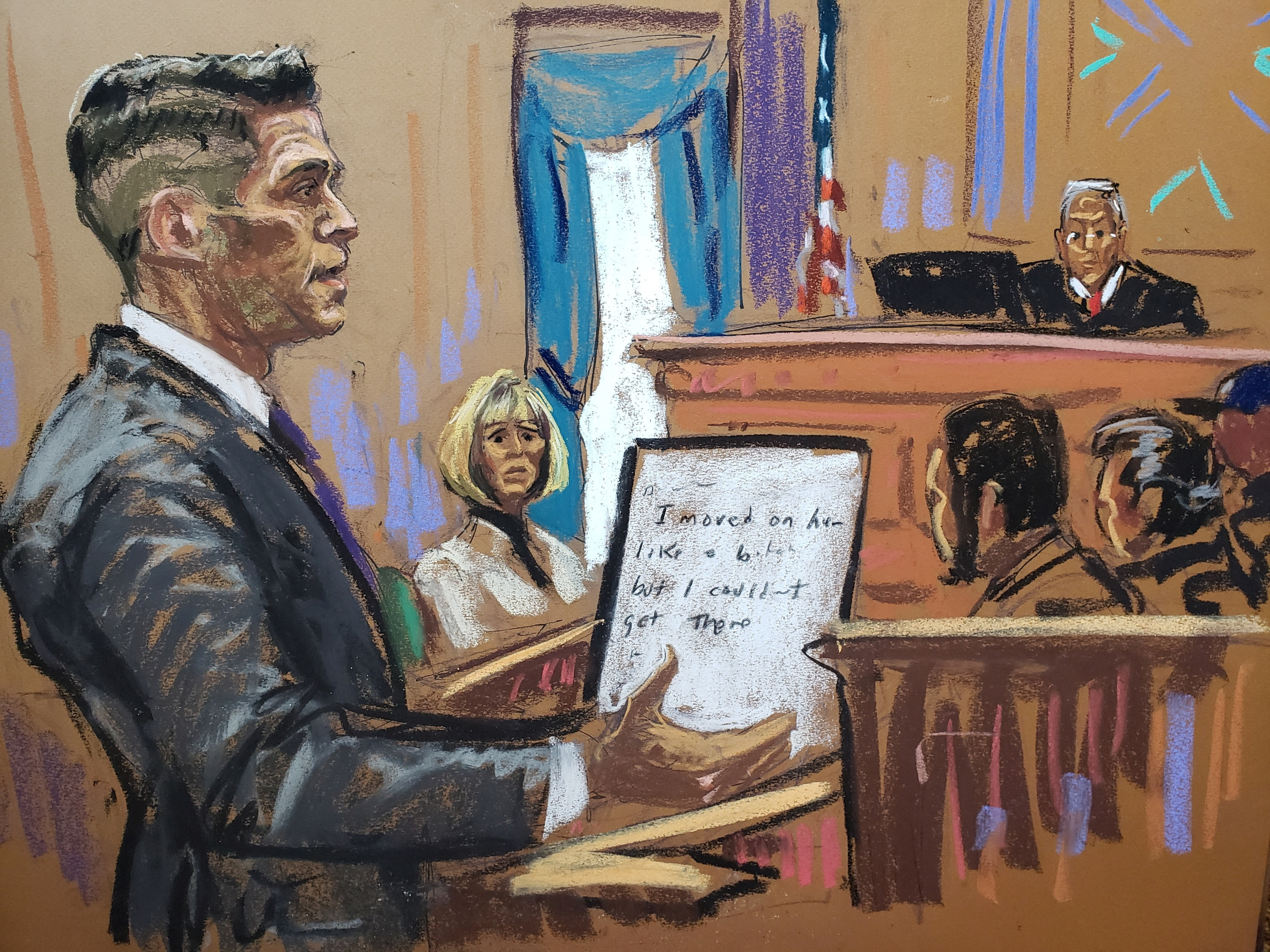 E. Jean Carroll accuses former U.S. President Trump in a civil lawsuit of rape in the mid-1990s